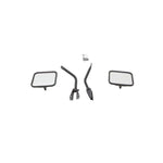Pair of Rampage black factory-style side mirrors for Jeep CJ5 and CJ7