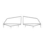Black replacement window frame for 1987-1995 Jeep Wrangler YJ soft upper doors.