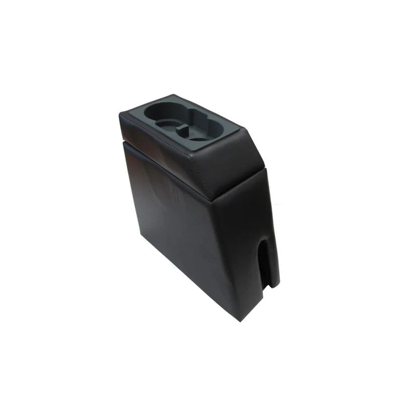 Charcoal Rampage floor-mount center console with padded armrest and cup holders for 1986-1994 Suzuki Samurai.