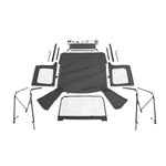 Rampage 68035 Black Diamond complete soft top kit including frame, hardware, and fabric for 1976-1995 Jeep CJ7 and Wrangler