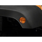 Pair of amber polycarbonate fender marker lights with black ABS housings for 2007-2018 Jeep Wrangler JK