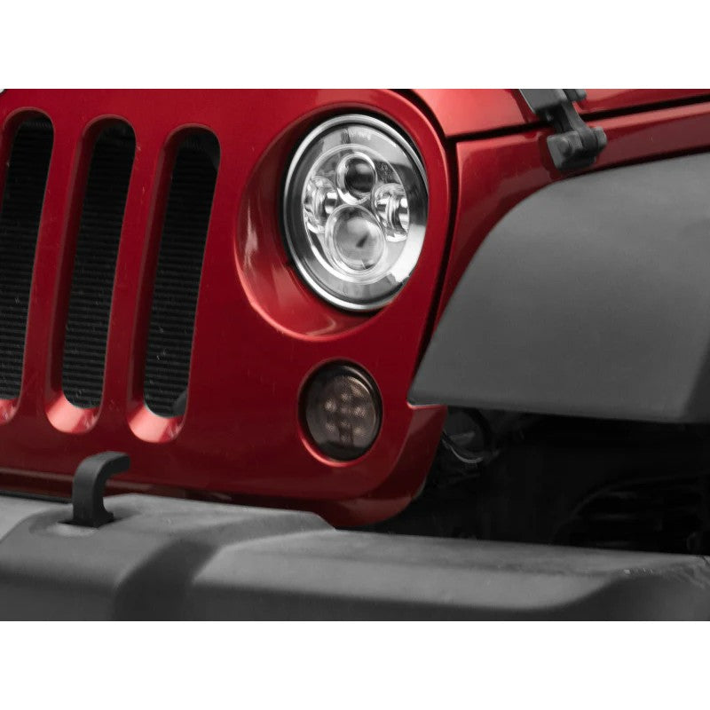 Raxiom Axial Series Smoked Lens LED Amber Turn Signals for 2007-2018 Jeep Wrangler JK