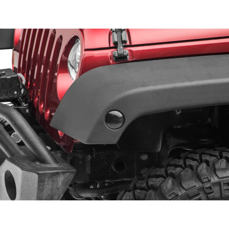 Pair of Raxiom Axial Series smoked lens side marker lights with 8 amber LEDs for 2007-2018 Jeep Wrangler JK.