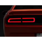 Raxiom smoked LED tail lights with black housing and sequential turn signals for 2008-2014 Dodge Challenger