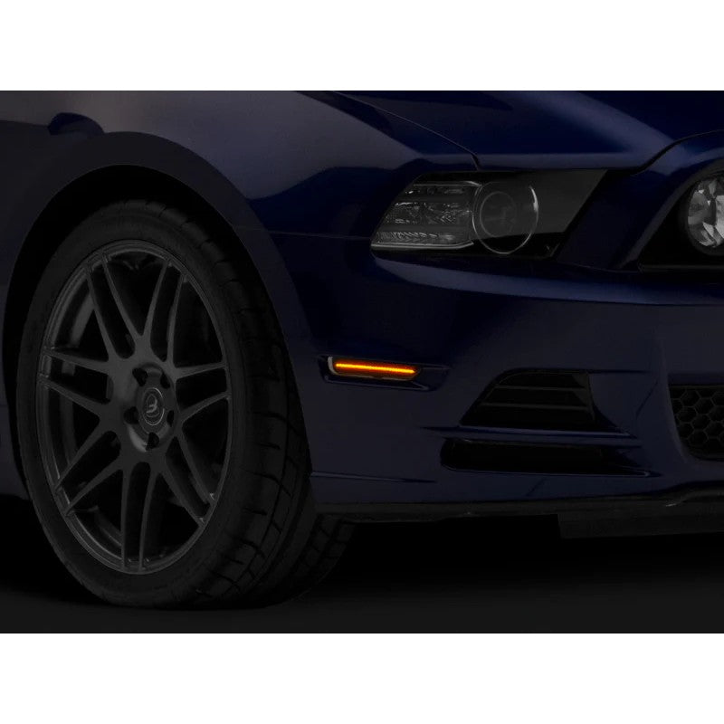 Set of four Raxiom Axial Series smoked LED side marker lights for 2010-2014 Ford Mustang