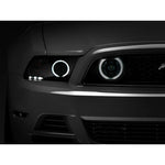 Pair of Raxiom smoked lens fog light housings with integrated white CCFL halo rings for 2013-2014 Mustang GT.