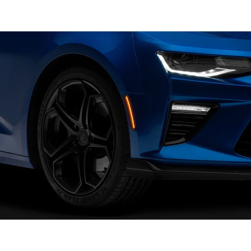 Raxiom Axial Series smoked LED front and rear side marker light set for 2016-2024 Chevrolet Camaro