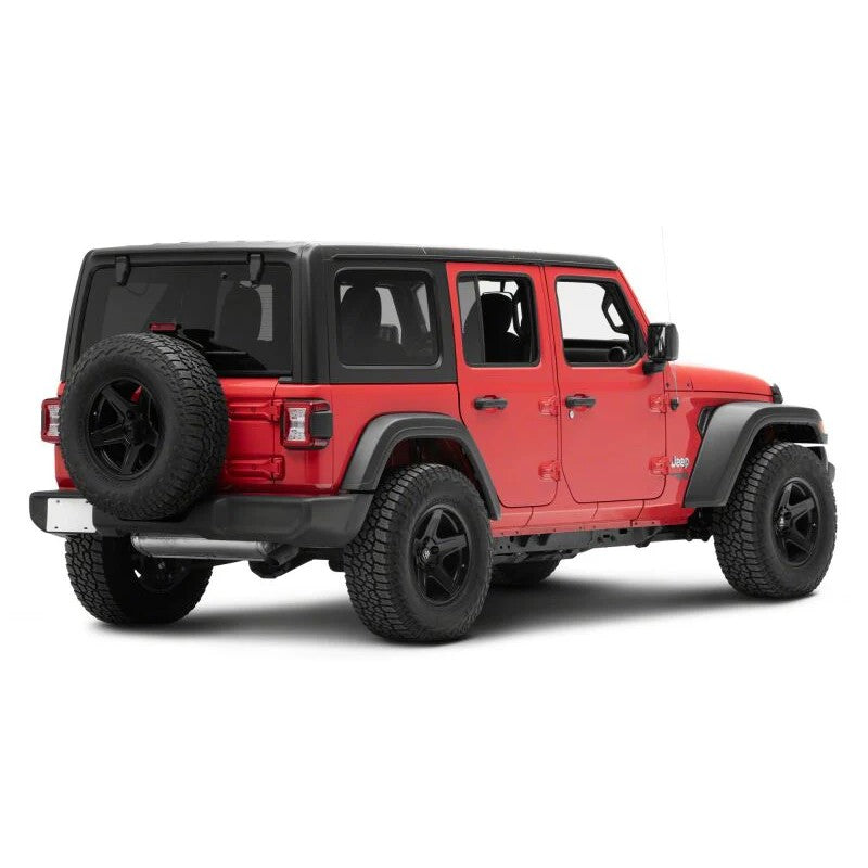 Raxiom LED tail lights for 2018-2026 Jeep Wrangler JL featuring clear housings and clear lenses.
