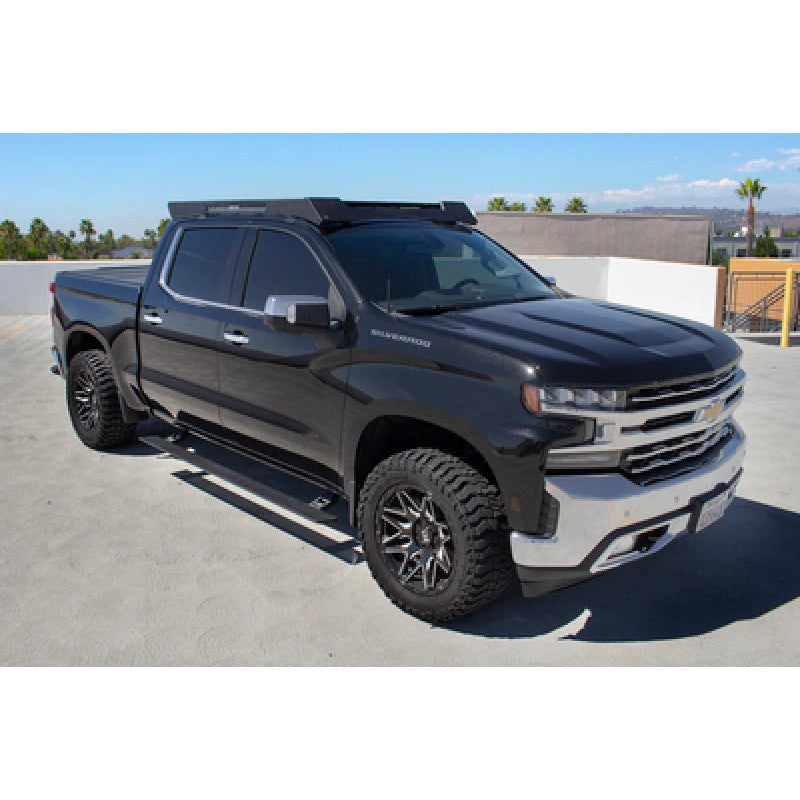 RealTruck VoltStep textured black electric running board kit for 2019-2026 Chevrolet Silverado and GMC Sierra