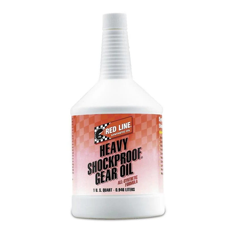 One quart bottle of Red Line Heavy ShockProof Gear Oil