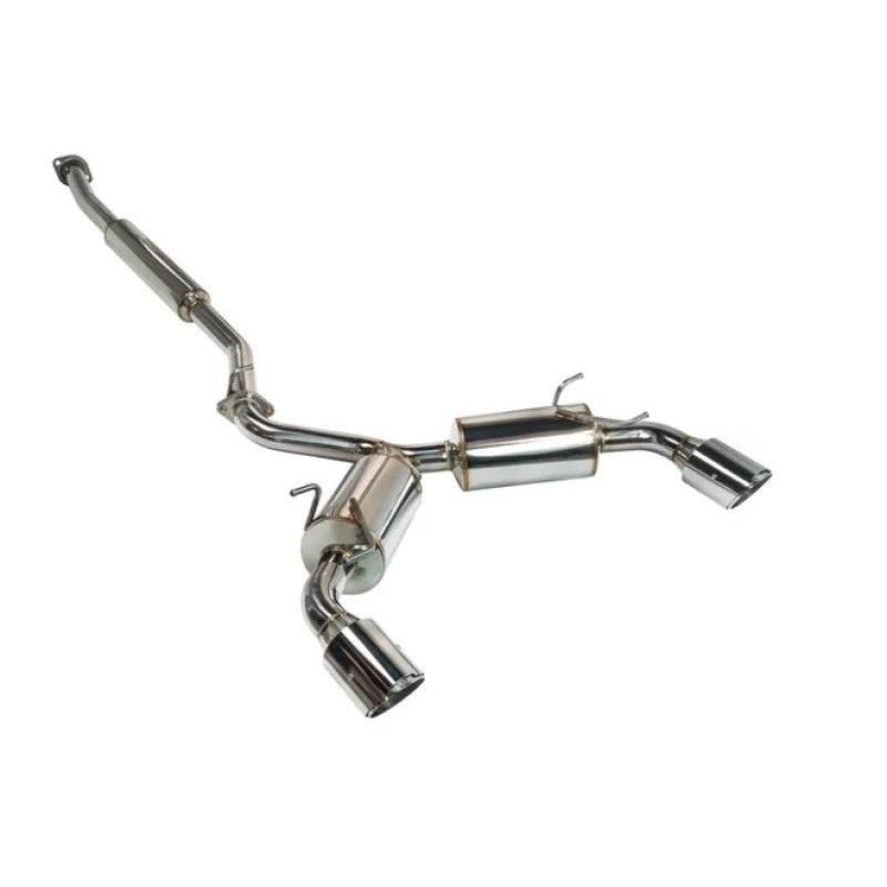 REMARK Elite Spec stainless steel catback exhaust system with dual polished tips for 2022+ Toyota GR86 and Subaru BRZ.
