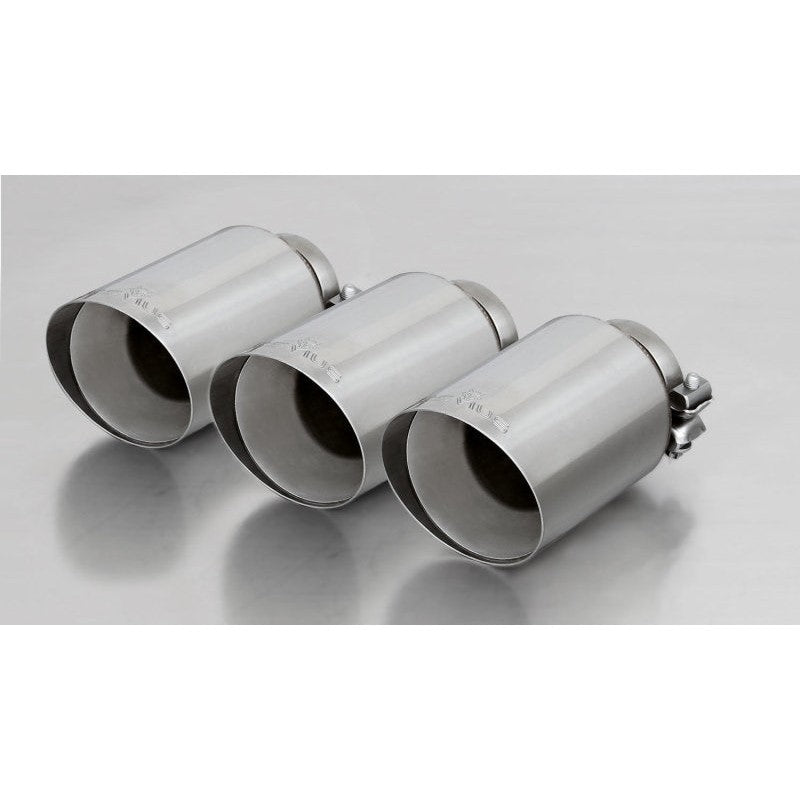 Remus triple 102mm straight chrome exhaust tips for 2018 Honda Civic Type-R FK8 2.0T.