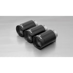 Remus 98mm triple exhaust tail pipe set in black chrome for 2018 Honda Civic Type-R FK8