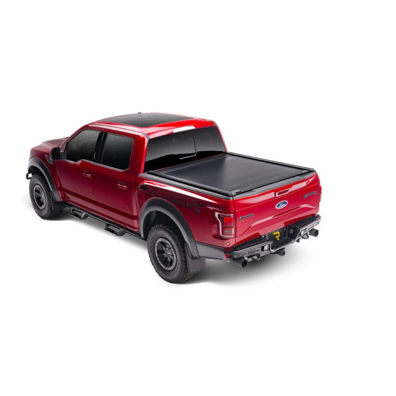 RetraxONE XR matte black retractable tonneau cover with integrated T-slot rails for 2009-2025 Dodge and Ram trucks