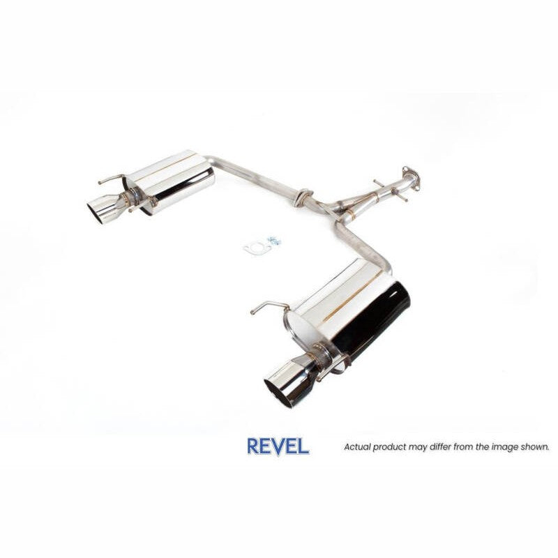 Revel Medallion Street Plus polished SUS304 stainless steel axle back exhaust system with dual-wall tips for Lexus GS.