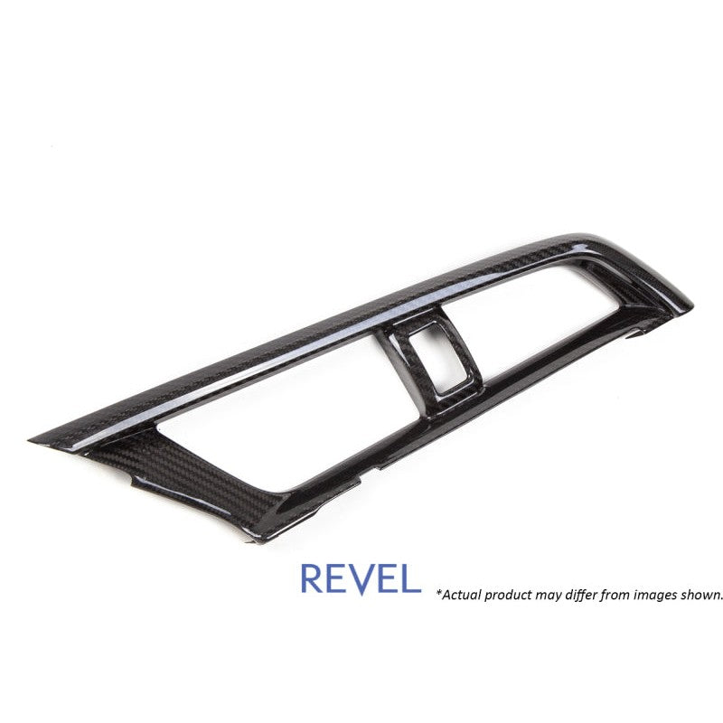 Revel GT dry carbon fiber A/C control panel cover trim for 2016-2018 Honda Civic interior.