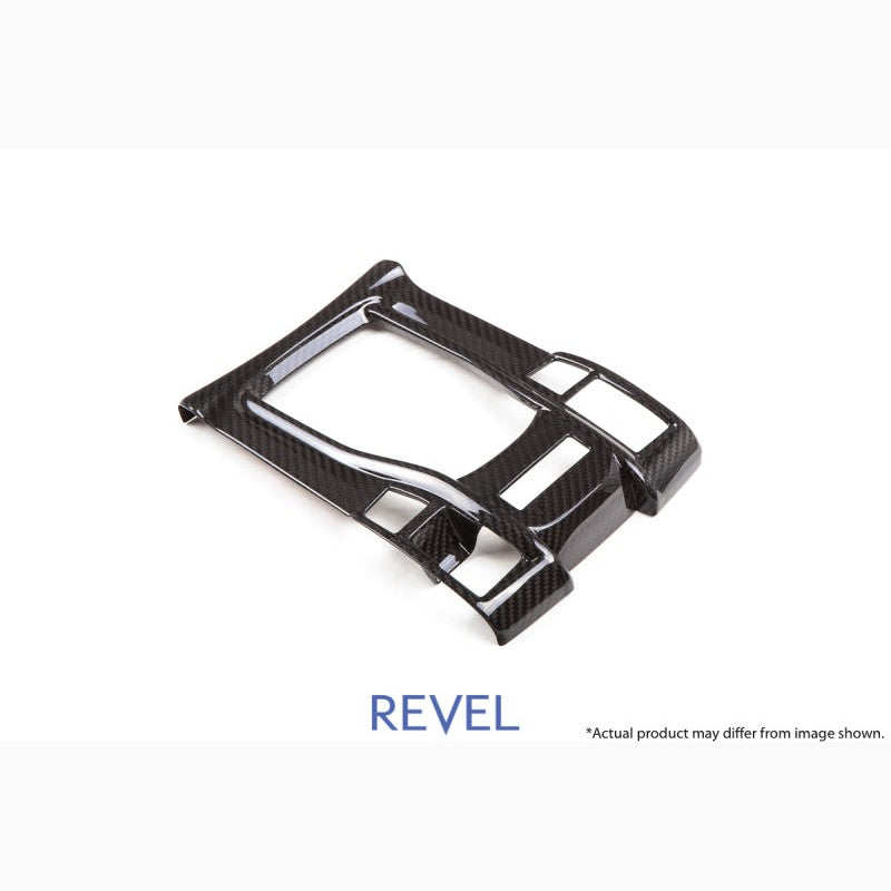 Revel GT dry carbon fiber shifter panel overlay for 2017-2018 Honda Civic Type R