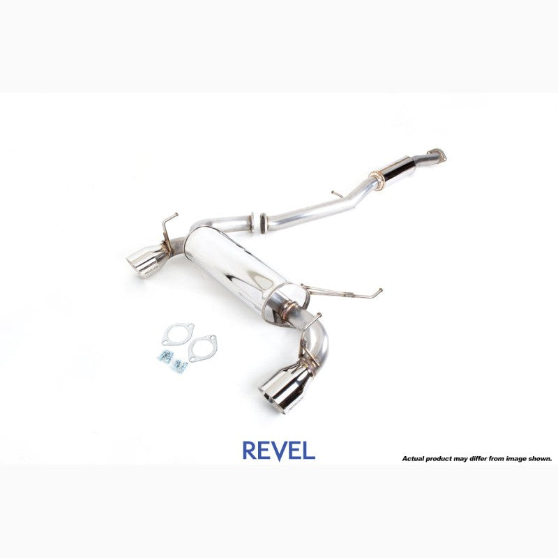 Revel Medallion Touring-S catback exhaust system with single canister and dual polished tips for Nissan 350Z.