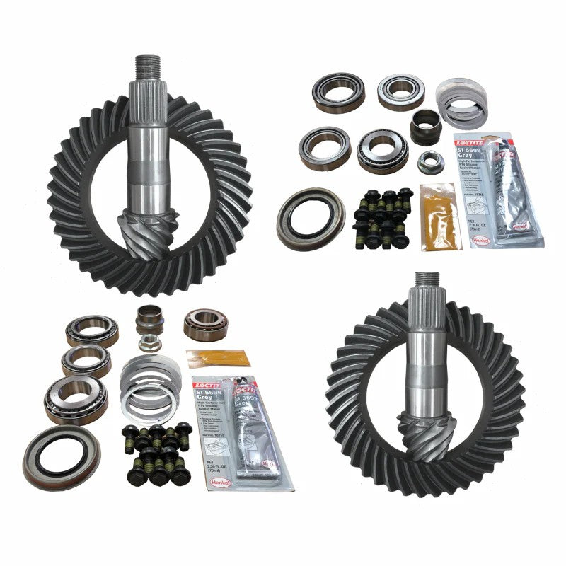 Revolution Gear and Axle 5.38 ratio ring and pinion sets for Dana 44 210mm and 220mm axles.