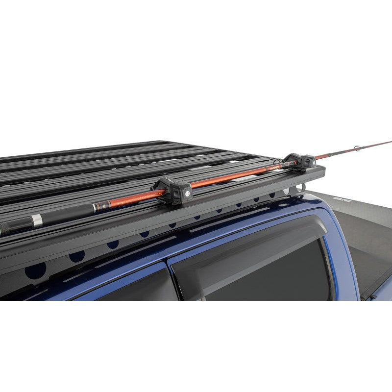 Rhino-Rack RSIT2 Stow It Utility Holder in black with rubber grip inserts and Zwifloc mounting hardware.