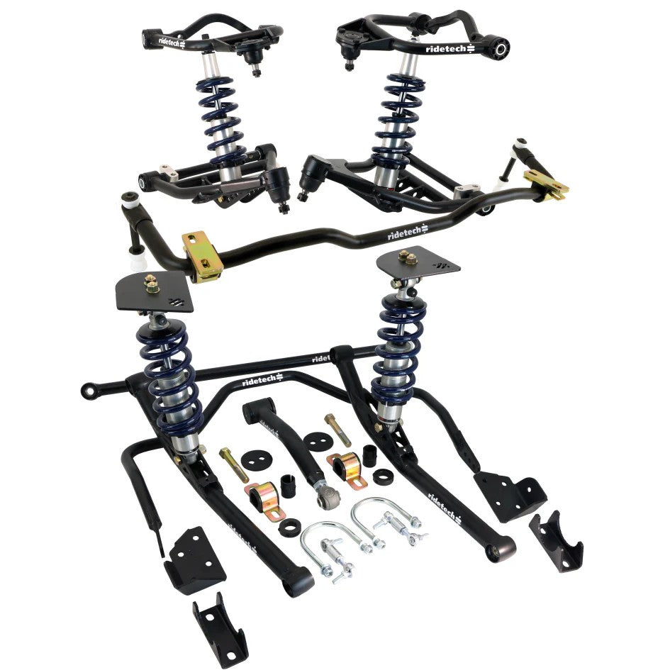 Ridetech HQ Series Coil-Over suspension kit with front and rear StrongArms and sway bars for 1959-1964 Chevrolet full-size.