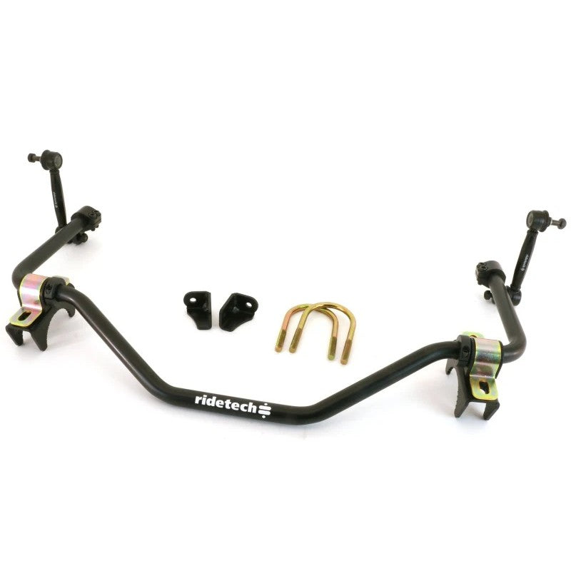 Ridetech Rear MuscleBar sway bar kit with adjustable bar, end links, and heavy-duty axle mounting hardware.