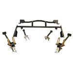 Ridetech 1964-1970 Ford Mustang bolt-on 4-link rear suspension kit with black powder coated cradle and R-Joint bars.