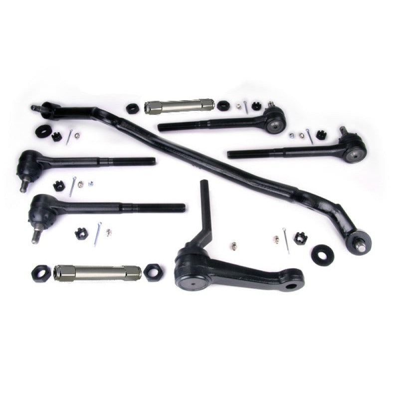 Ridetech 11249570 steering linkage kit for 1968-1970 GM A-Body featuring tie rods and billet aluminum adjusters.