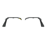 Road Armor Stealth front fender flare with integrated switchback LED DRL in a textured black finish for Jeep Wrangler JL.