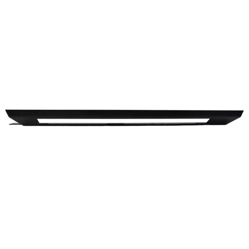 Rock Slide black steel skid plate designed for Step-Sliders on a 2007-2018 Jeep Wrangler JK 4-Door.