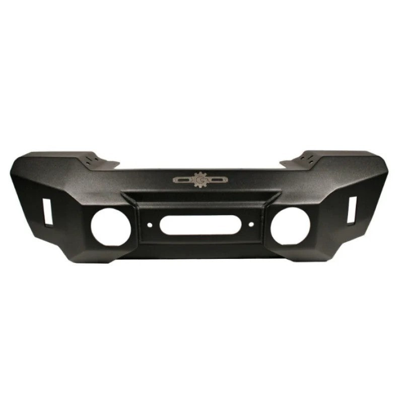 Rock Slide Big Sky series aluminum stubby front bumper with integrated winch plate for 2007-2018 Jeep Wrangler JK