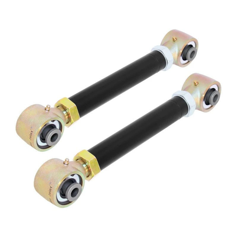 RockJock adjustable steel rear upper control arms with gold zinc forged Johnny Joints for 2021-2026 Ford Bronco.