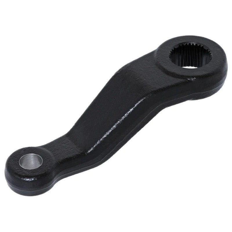 RockJock Currectlync gloss black retapered pitman arm with JK taper for Jeep axle swaps.
