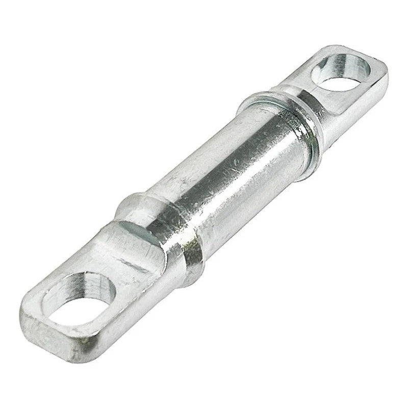 RockJock heavy-duty steel shock bar pin with clear zinc finish for Jeep off-road suspension systems.