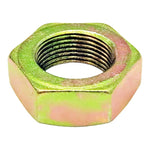 RockJock gold zinc plated jam nut with 1 1/4in-12 right hand threads