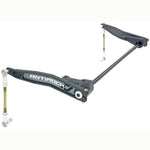 RockJock Antirock front sway bar kit with SAE 4130 heat-treated steel bar and forged 4140 chromoly arms.