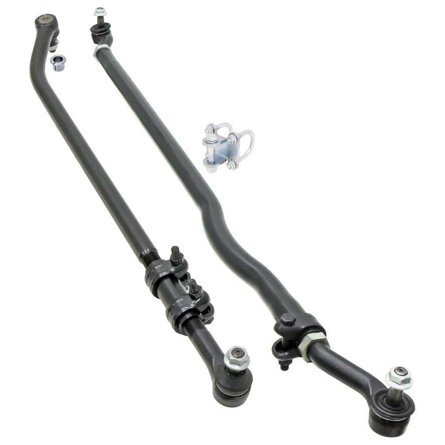 RockJock Currectlync steering kit with 1.65-inch tie rod and flipped drag link for Jeep Wrangler JK