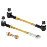 RockJock front adjustable sway bar end link kit with 8.5-inch rods, sealed rod ends, and hardware for Jeep JL and JT.