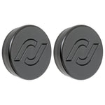 CNC machined black Delrin frame tube plugs for the front chassis crossmember of a Jeep Wrangler JL or Gladiator JT.