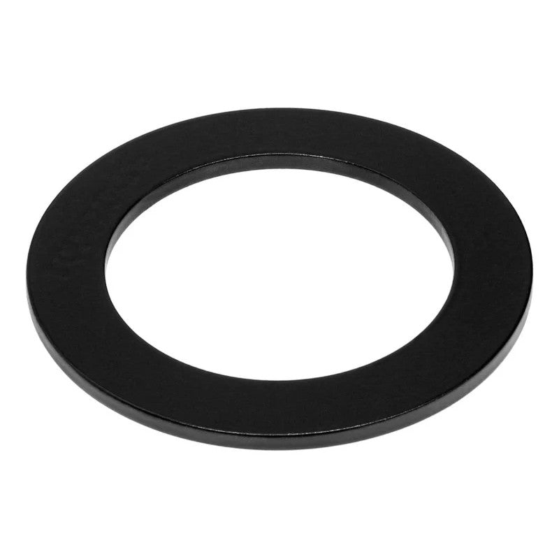 Semi-gloss black powder coated 3/16 inch rear coil spring shim for 2018-2026 Jeep Wrangler JL axle side mounting.