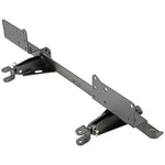 RockJock semi-gloss black steel tow bar mounting plate and hardware for Jeep Wrangler and Gladiator plastic bumpers.