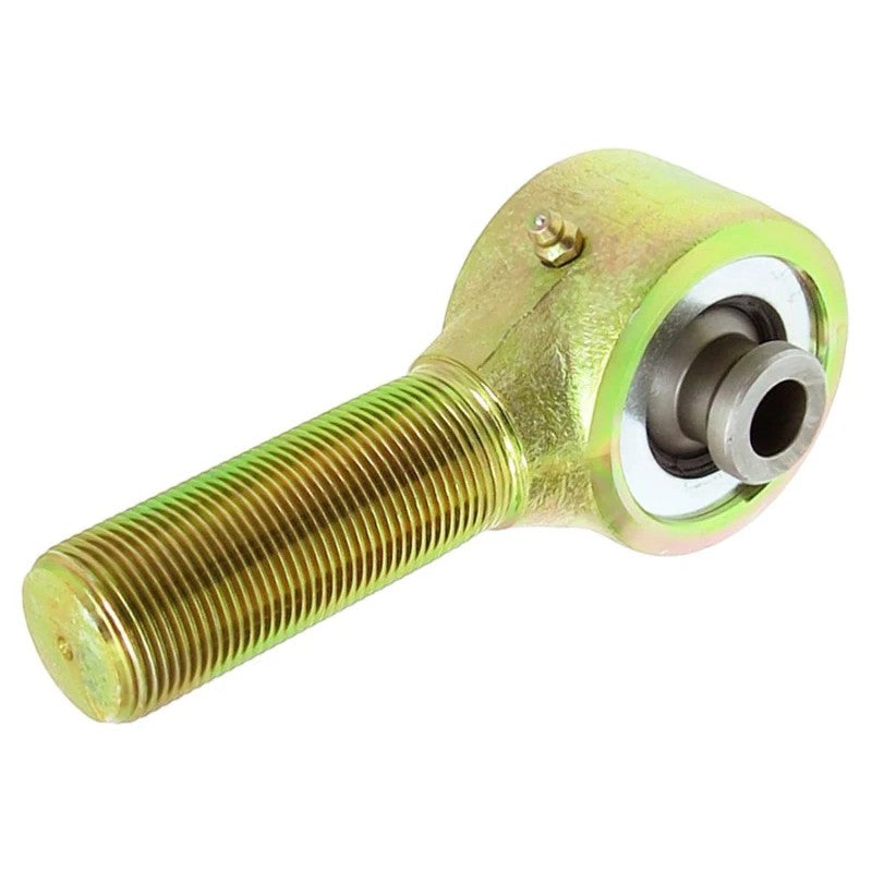 RockJock gold zinc plated 2.5-inch forged Johnny Joint with 1-1/4 inch left hand threaded shank and grease zerk.