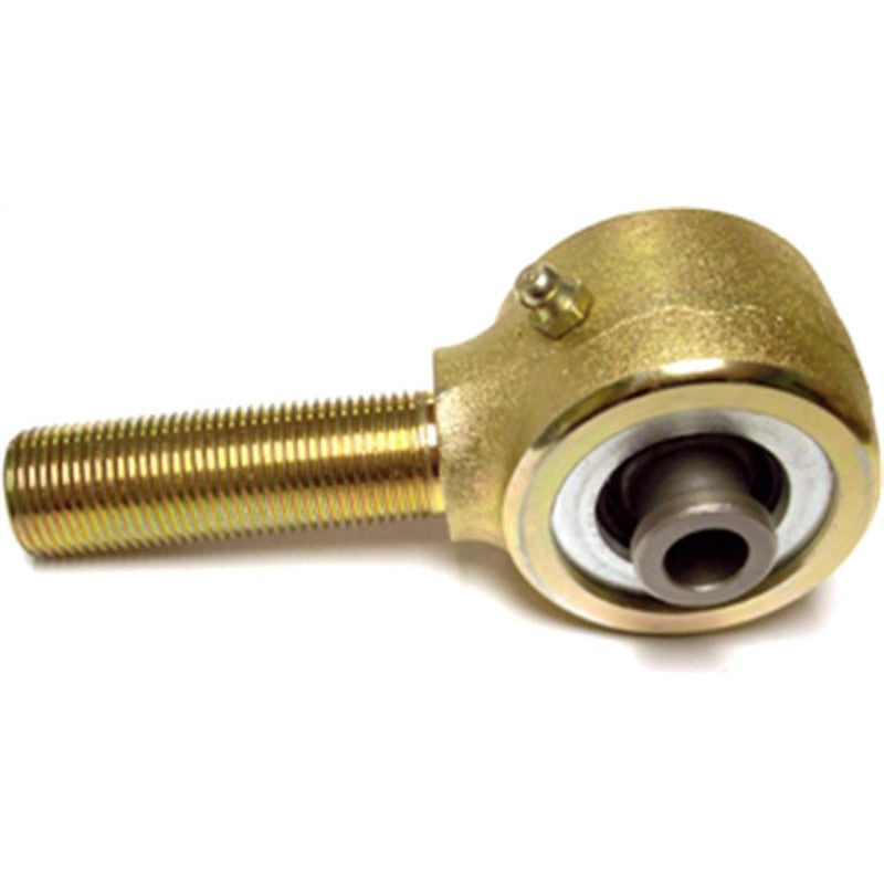 RockJock gold zinc plated 2-inch forged Johnny Joint rod end with 3/4-16 right hand thread and Zerk fitting.