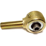 RockJock gold zinc plated 2-inch forged Johnny Joint rod end with 3/4-16 right hand thread and Zerk fitting.