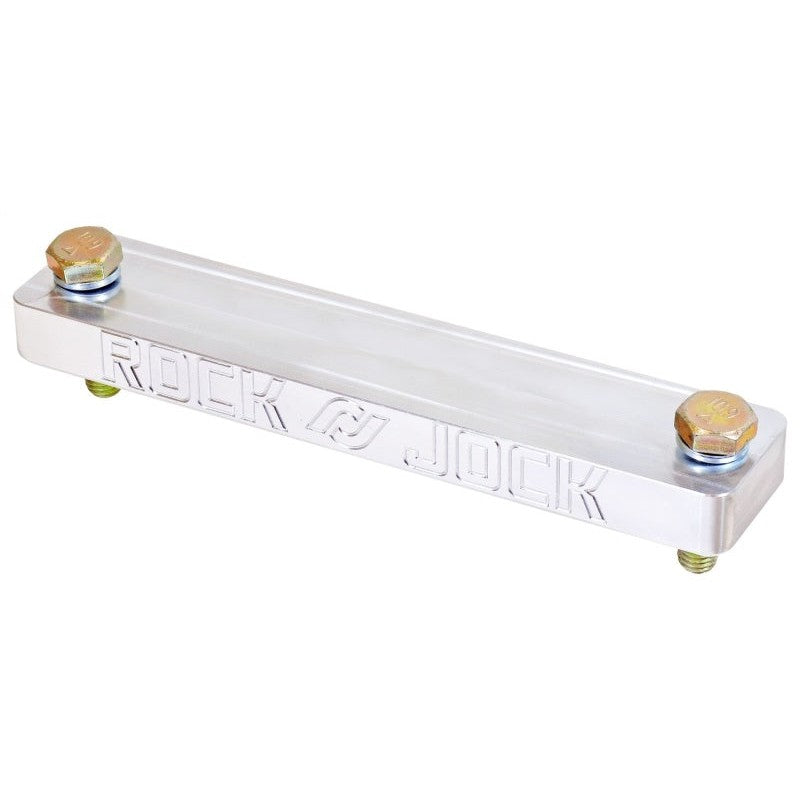 RockJock CNC-machined billet aluminum driveshaft carrier bearing spacer and mounting bolts for 2020-2025 Jeep Gladiator.