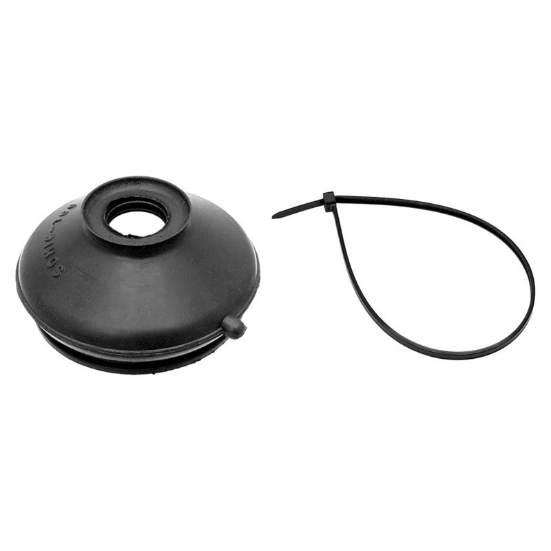 Black rubber RockJock Currectlync replacement steering boot with included black nylon zip tie.