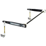RockJock Antirock front sway bar kit featuring SAE 4130 steel torsion bar and fabricated steel arms for Jeep Wrangler YJ.
