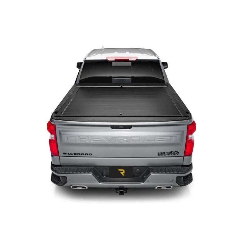 Roll-N-Lock A-Series retractable aluminum tonneau cover with powder-coated finish installed on a pickup truck bed