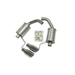 Roush Performance T-304 stainless steel axle-back exhaust kit with round tips for 2015-2023 Ford Mustang