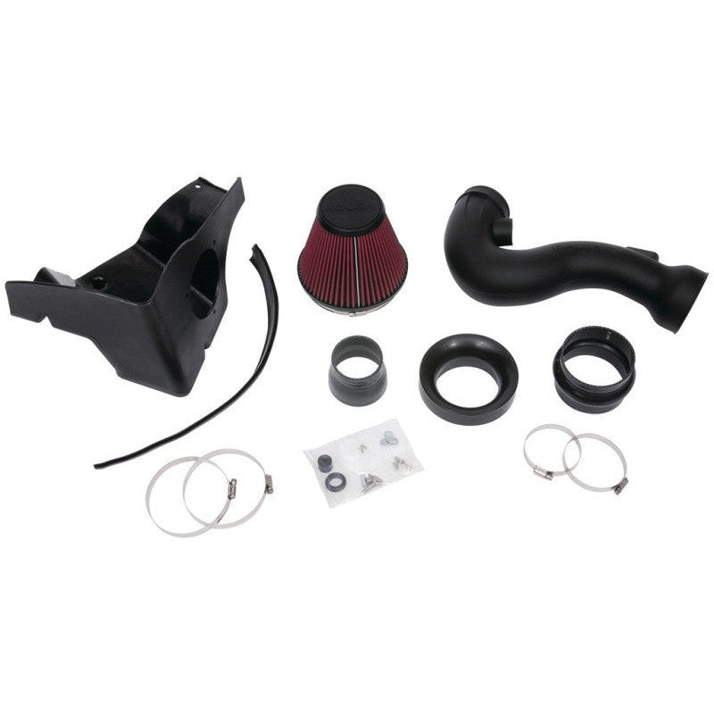 Roush Cold Air Intake Kit for 2005-2009 Ford Mustang with nano-fiber filter and black high-density polyethylene tube.